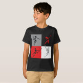 抽象的なラクロス Tシャツ (正面フル)