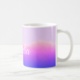 抽象的なラベンダーの水彩模様のコーヒーマグ コーヒーマグカップ