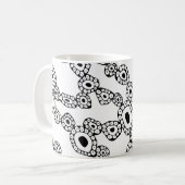 抽象的なランダム円のブロブ形状 コーヒーマグカップ (正面左)