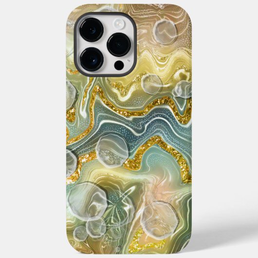 抽象的なリキッドマーブルストーンのテクスチャ背景 Case-Mate iPhoneケース (裏面)