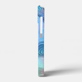 抽象的なリキッドマーブルストーンのテクスチャ背景 Case-Mate iPhoneケース (裏面 / 左)