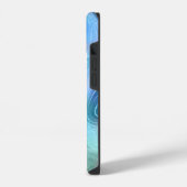 抽象的なリキッドマーブルストーンのテクスチャ背景 iPhoneケース (左側面)