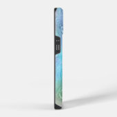 抽象的なリキッドマーブルストーンのテクスチャ背景 iPhoneケース (右側面)