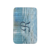 抽象的なリフレクション モノグラムイニシャル プラッシュ バスマット (正面縦)