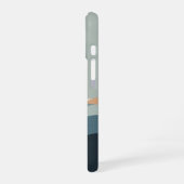 抽象的なレトロなクジラの尾 iPhone 16ケース (左側面)