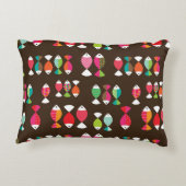 抽象的なレトロの魚の水中パターン2 アクセントクッション (裏面)