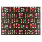 抽象的なレトロの魚の水中パターン2 カッティングボード (正面)