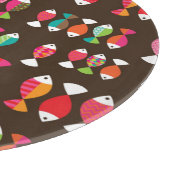 抽象的なレトロの魚の水中パターン2 カッティングボード (角)