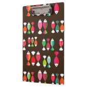 抽象的なレトロの魚の水中パターン2 クリップボード (左)