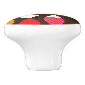 抽象的なレトロの魚の水中パターン2 セラミックノブ (側面)