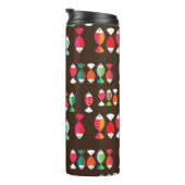 抽象的なレトロの魚の水中パターン2 タンブラー (回転右)