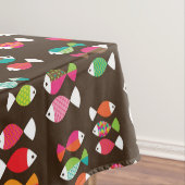 抽象的なレトロの魚の水中パターン2 テーブルクロス (インサイチュ)