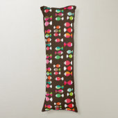 抽象的なレトロの魚の水中パターン2 ボディピロー (正面縦)