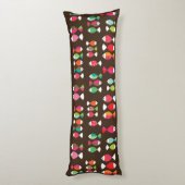 抽象的なレトロの魚の水中パターン2 ボディピロー (裏面 (縦))