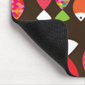 抽象的なレトロの魚の水中パターン2 マウスパッド (コーナー)