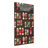 抽象的なレトロの魚の水中パターン2 ミニクリップボード (アングル)