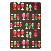 抽象的なレトロの魚の水中パターン2 ミニクリップボード (裏面)