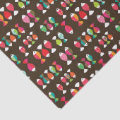 抽象的なレトロの魚の水中パターン2 薄葉紙 (詳細)