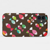 抽象的なレトロの魚の水中パターン2 Case-Mate iPhoneケース (裏面(横))