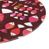 抽象的なレトロの魚の水中パターン カッティングボード (角)