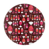 抽象的なレトロの魚の水中パターン カッティングボード (正面)