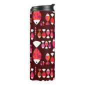 抽象的なレトロの魚の水中パターン タンブラー (回転左)