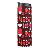 抽象的なレトロの魚の水中パターン タンブラー (回転右)