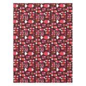 抽象的なレトロの魚の水中パターン テーブルクロス (正面)