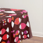 抽象的なレトロの魚の水中パターン テーブルクロス (インサイチュ)