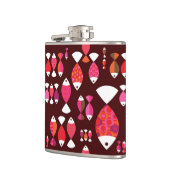 抽象的なレトロの魚の水中パターン フラスク (左)