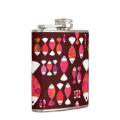 抽象的なレトロの魚の水中パターン フラスク (右)