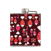 抽象的なレトロの魚の水中パターン フラスク (裏面)