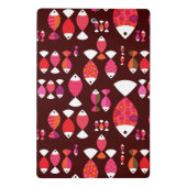 抽象的なレトロの魚の水中パターン ミニクリップボード (裏面)