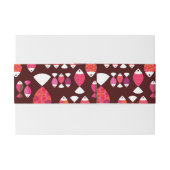 抽象的なレトロの魚の水中パターン 招待状ベリーバンド (裏面例)