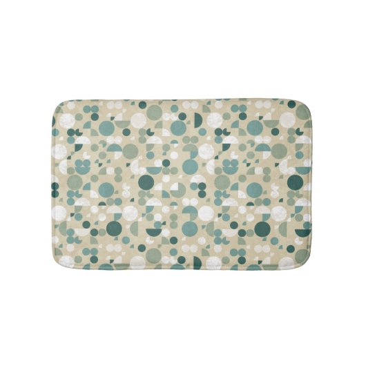 抽象的なレトロパターン バスマット (正面)