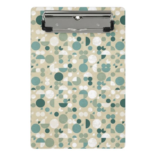 抽象的なレトロパターン ミニクリップボード (正面)