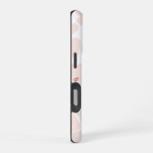 抽象的なレトロフラワーのシームレスパターン iPhoneケース (右側面)