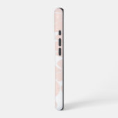 抽象的なレトロフラワーのシームレスパターン iPhoneケース (左側面)