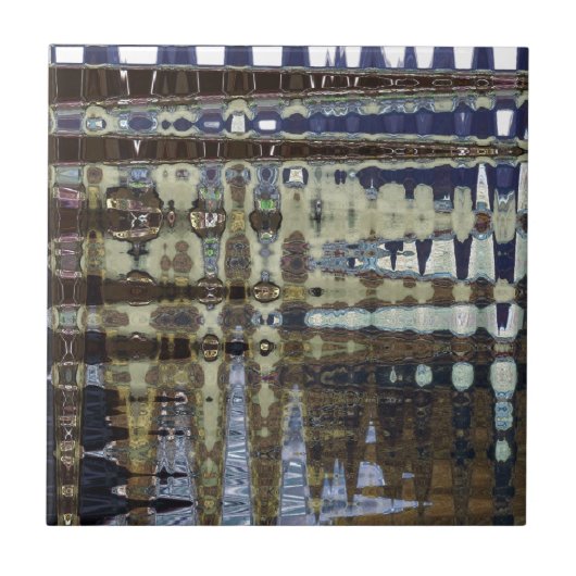 抽象的なワニの皮10 タイル (正面)