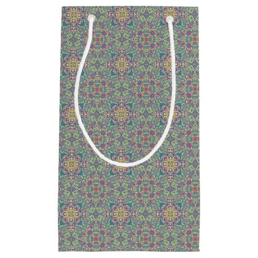 抽象的なヴィンテージの背景 スモールペーパーバッグ (正面)