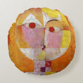 抽象的なヴィンテージの芸術の~のSenecioのクッション ラウンドクッション (正面)