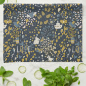 抽象的なヴィンテージパターン キッチンタオル (折り畳み)