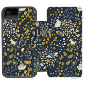 抽象的なヴィンテージパターン INCIPIO iPhoneウォレットケース (フォリオ Open)