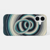 抽象的なヴィンテージ宇宙リング iPhone 16ケース (裏面横)