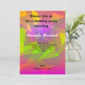 抽象的な三角形と長方形 招待状 (スタンド正面)