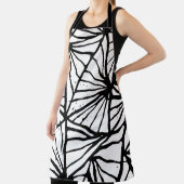 抽象的な三角形のリノプリントオールオーバープリントエプロン エプロン (インサイチュ)