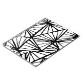 抽象的な三角形のリノプリントスパイラルノートブック ノートブック (左側)