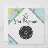 抽象的な上の実行者の従業員の感謝賞 サンキューカード (正面)