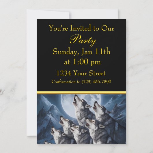 抽象的な人型の鮮やかな色彩のダンス 招待状 (正面)