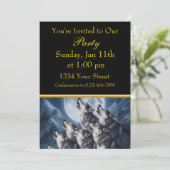 抽象的な人型の鮮やかな色彩のダンス 招待状 (スタンド正面)